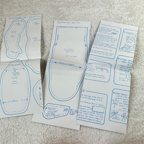 Vintage doll patterns - Victorian pillow dolls Ballerina good fairy sew craft - Picture 3 of 7